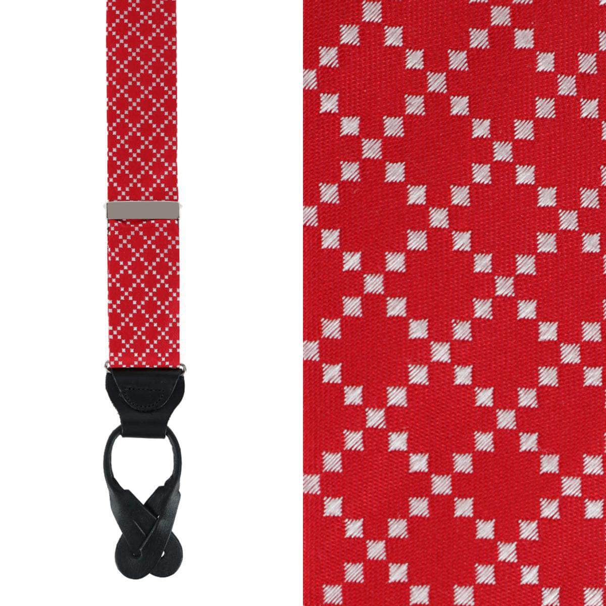 Rowan Geometric Pattern Silk Button End Braces