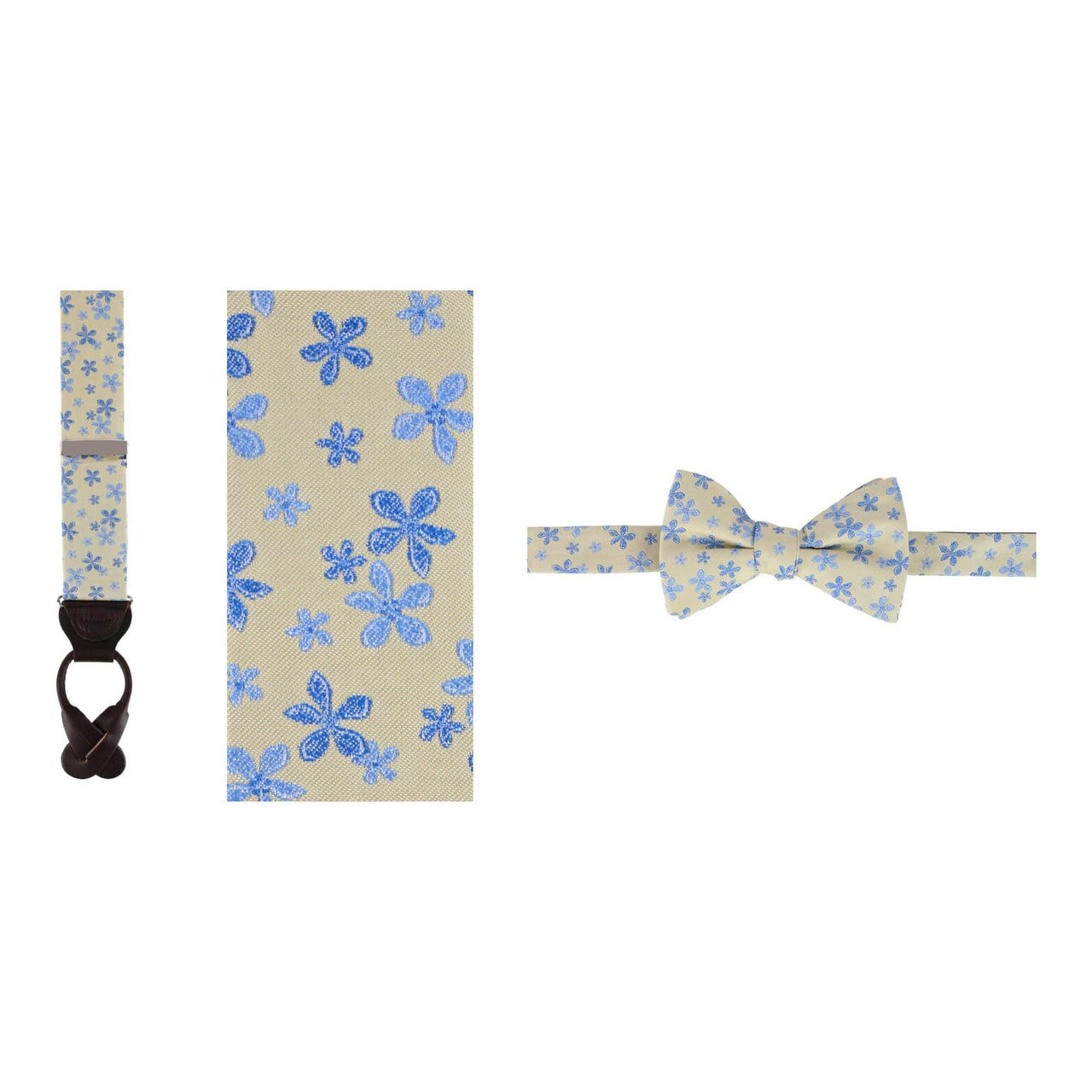 Weldon Floral Silk Braces and Bow Tie Bundle