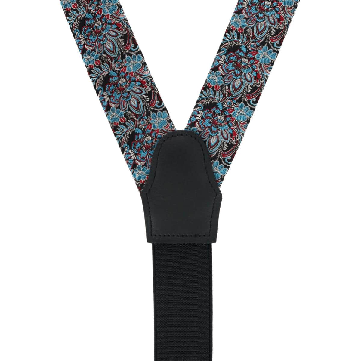 Enzo Exploded Floral Silk Button End Braces - Multiple Colors