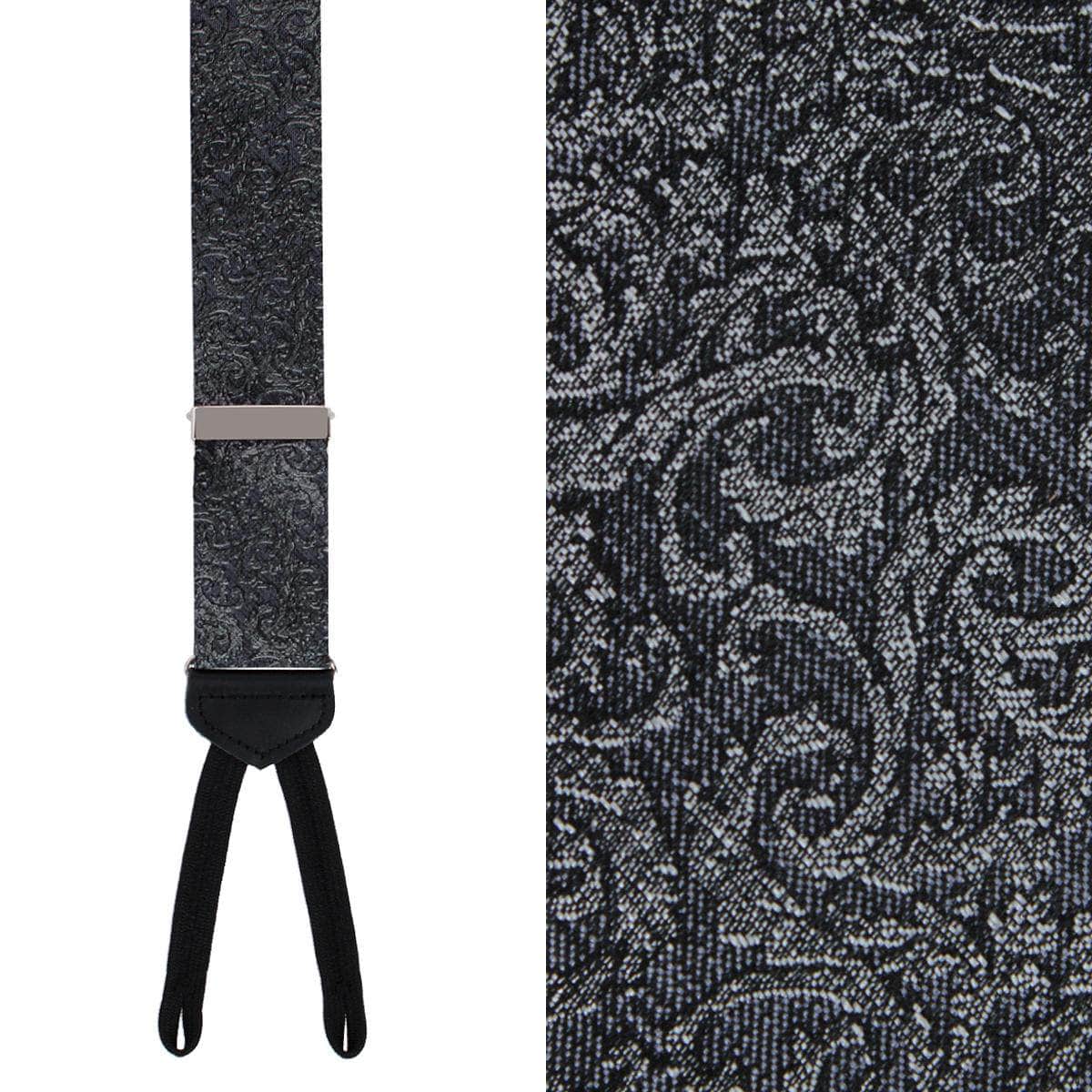 Esteban Scrolling Vines Tone on Tone Silk Formal End Brace