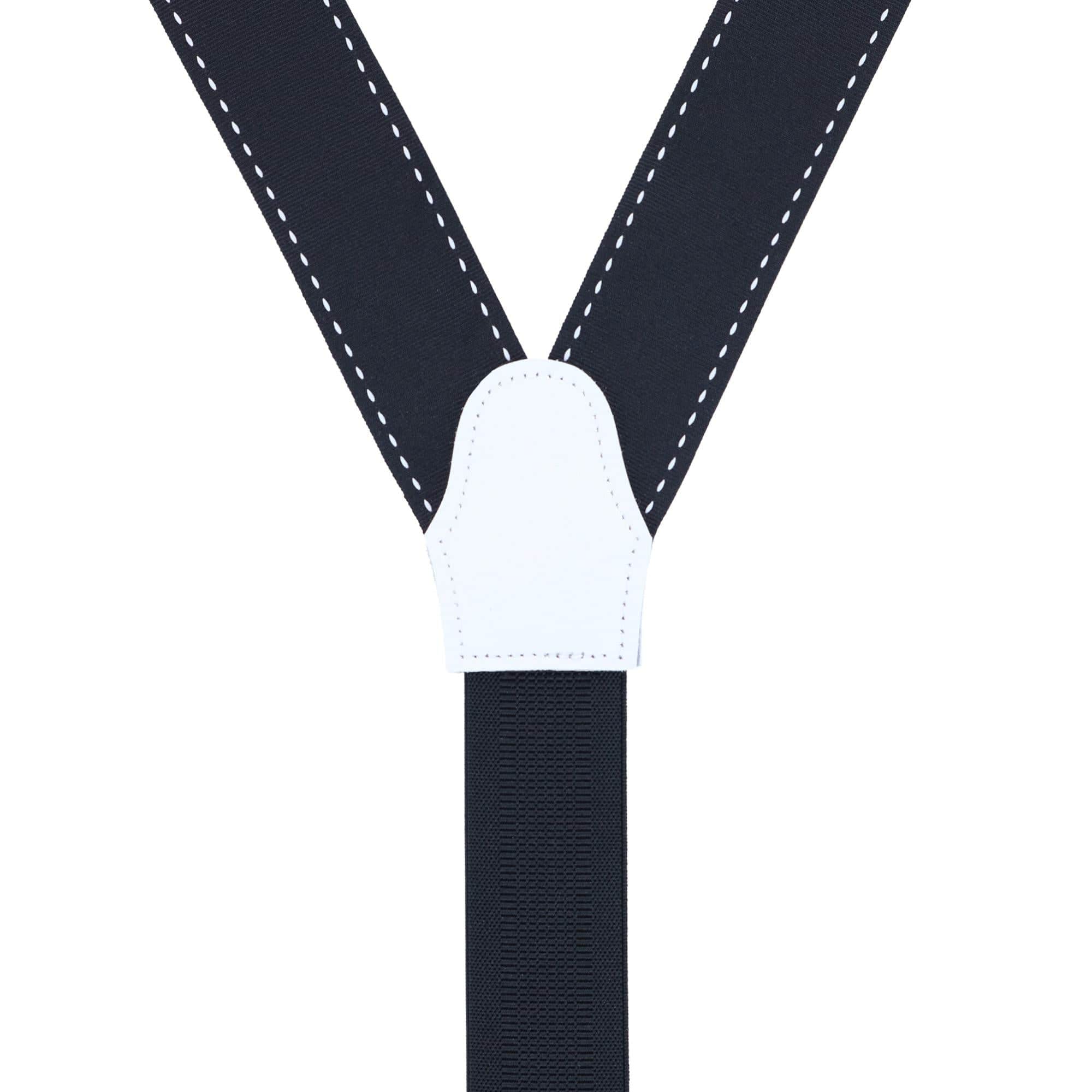 Freeman Edge Stitching Runner End Ribbon Braces - Black