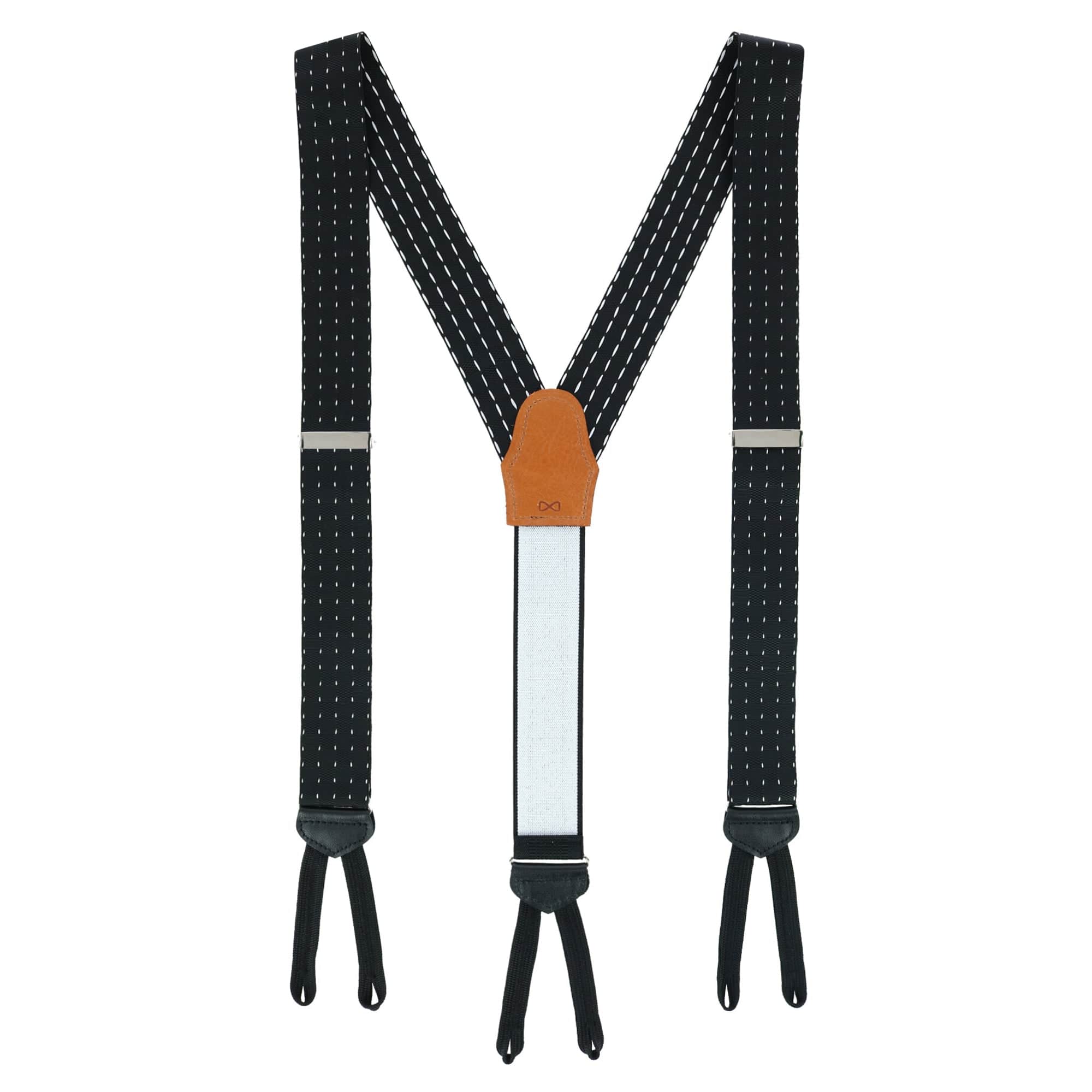 Pin Dot Formal End Braces - Black/White