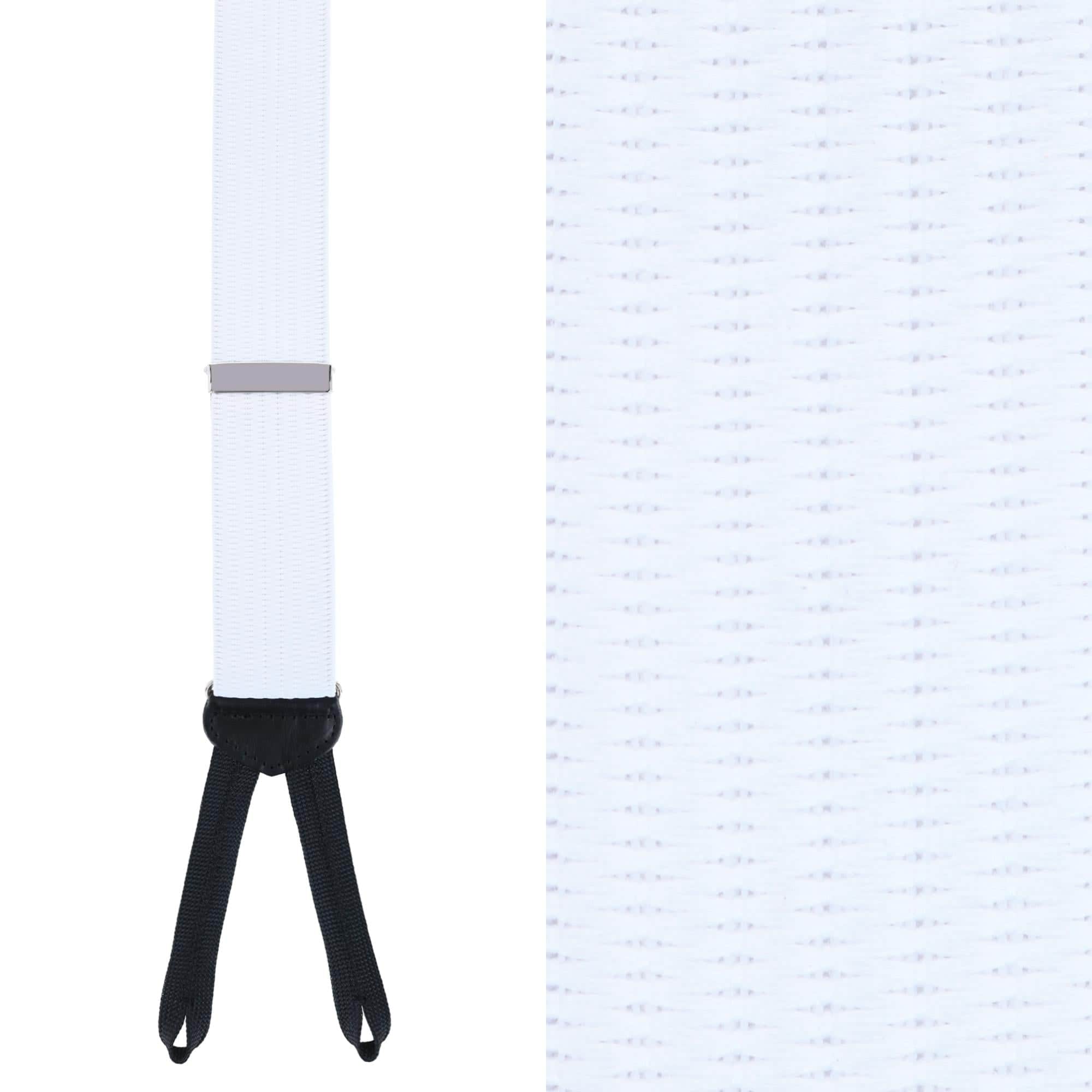 Regal 35mm Vertical Striped Formal End Braces - White
