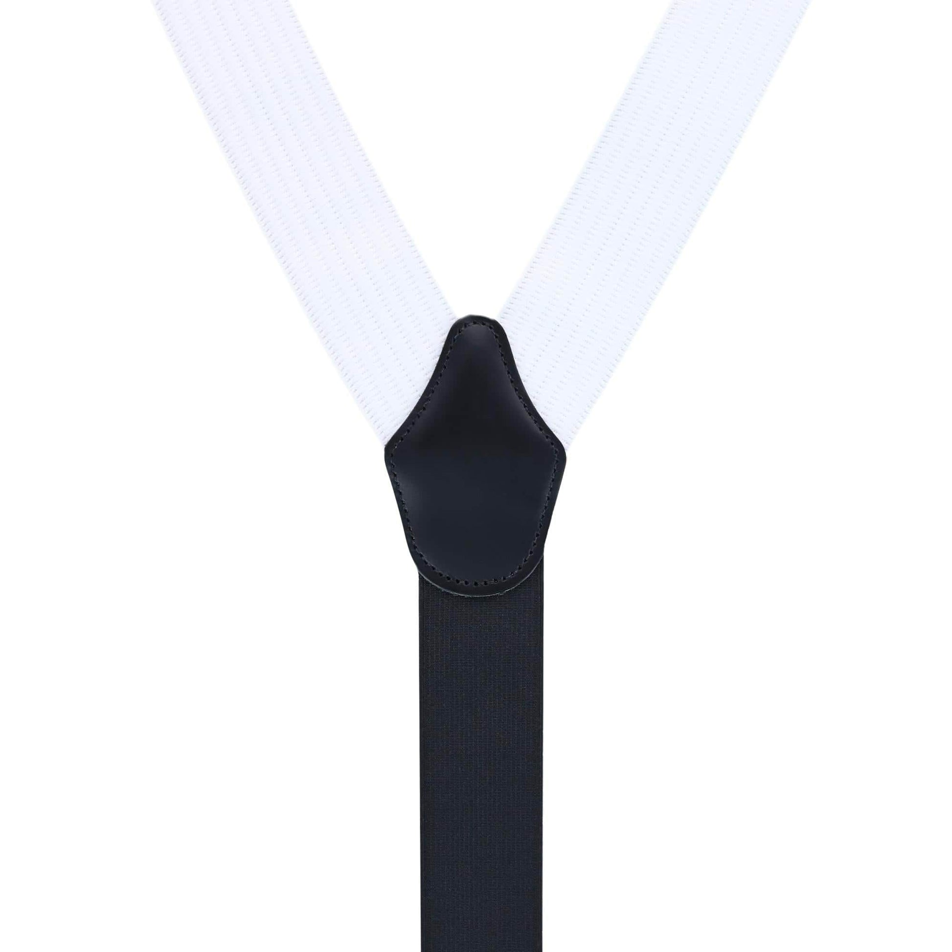 Regal 35mm Vertical Striped Formal End Braces - White