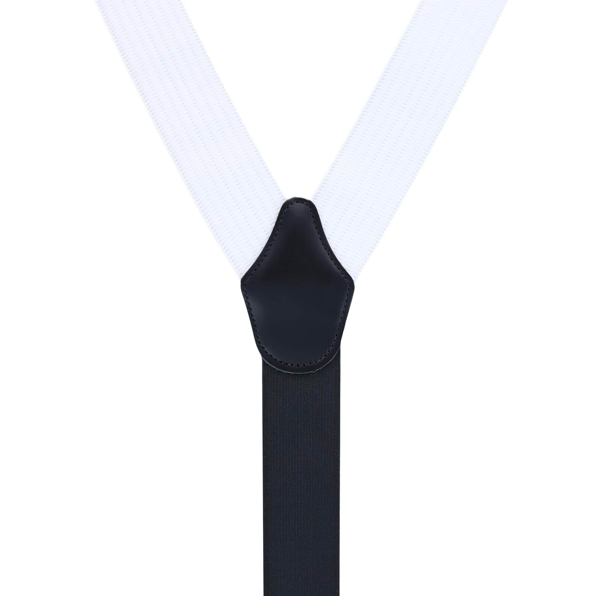 Regal 35mm Vertical Striped Formal End Braces - White
