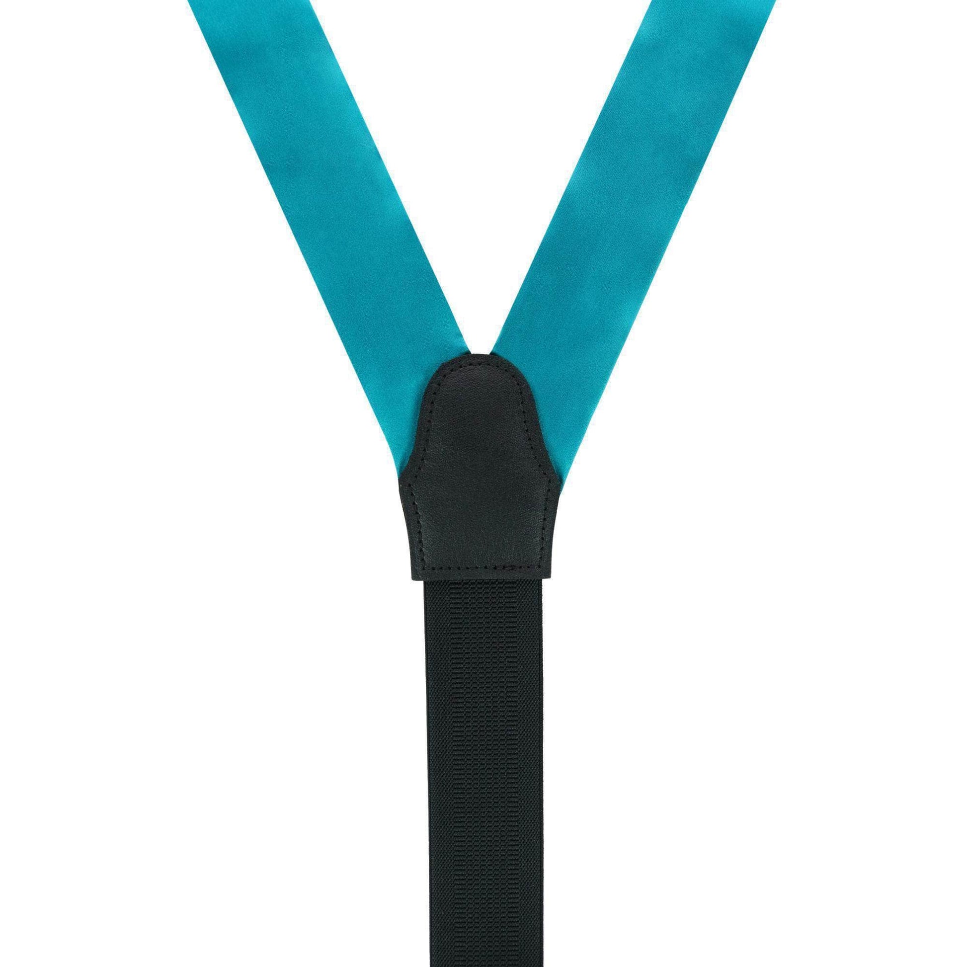 Sutton Solid Color Silk Formal End Braces 35mm Y-Back - Teal