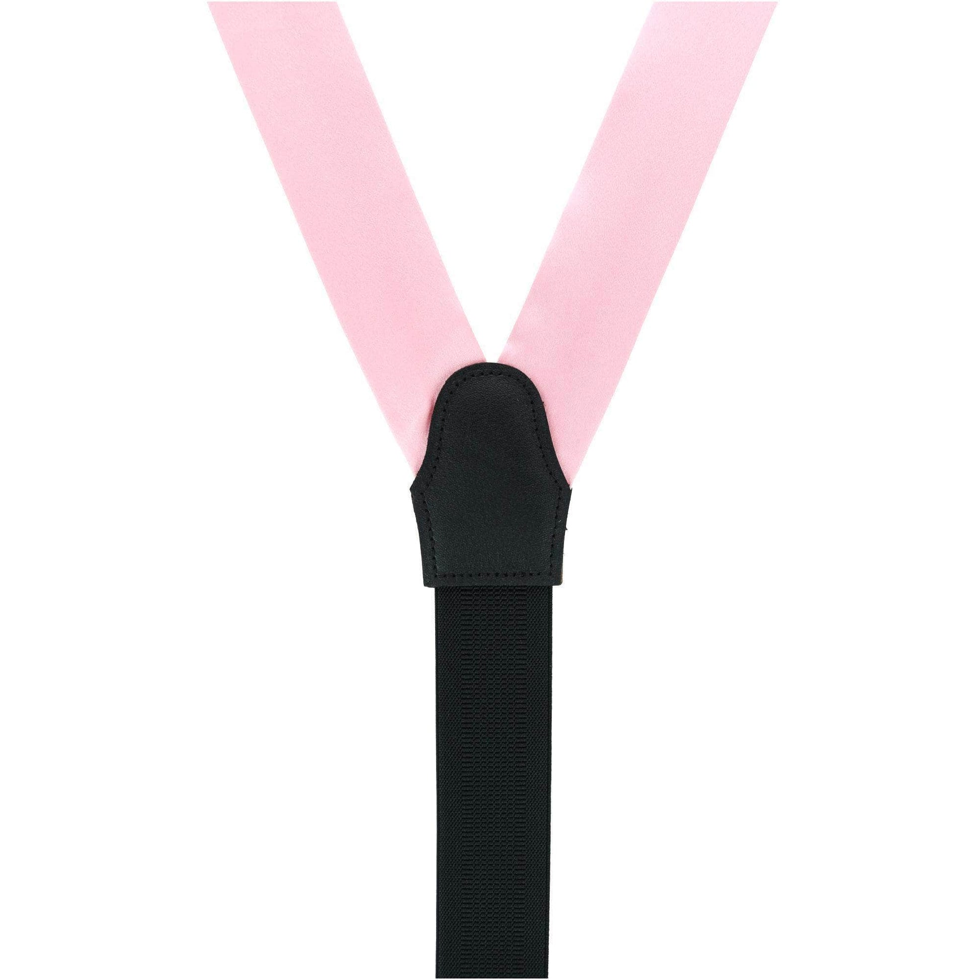 Sutton Solid Color Silk Formal End Braces 35mm Y-Back - Pink