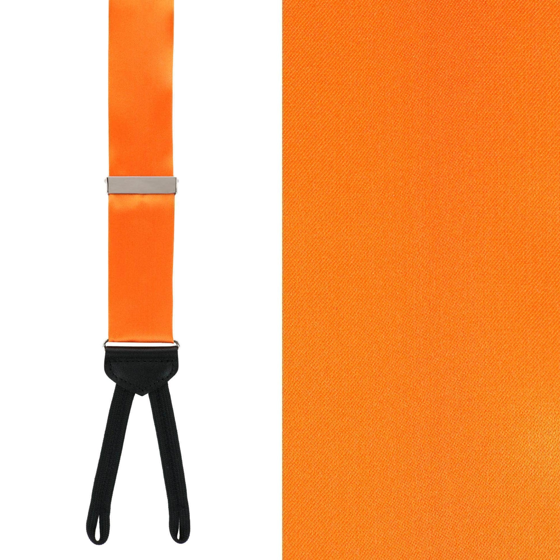 Sutton Solid Color Silk Formal End Braces 35mm Y-Back - Pumpkin