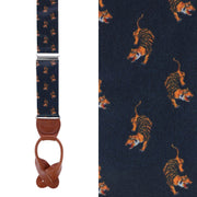 Japanese Tiger Silk Button End Braces