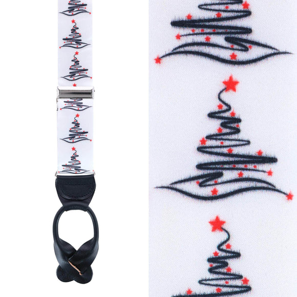 McCallister Contemporary Christmas Tree Silk Button End Braces