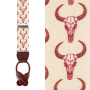 Austin Linen Longhorn Boho Button End Braces