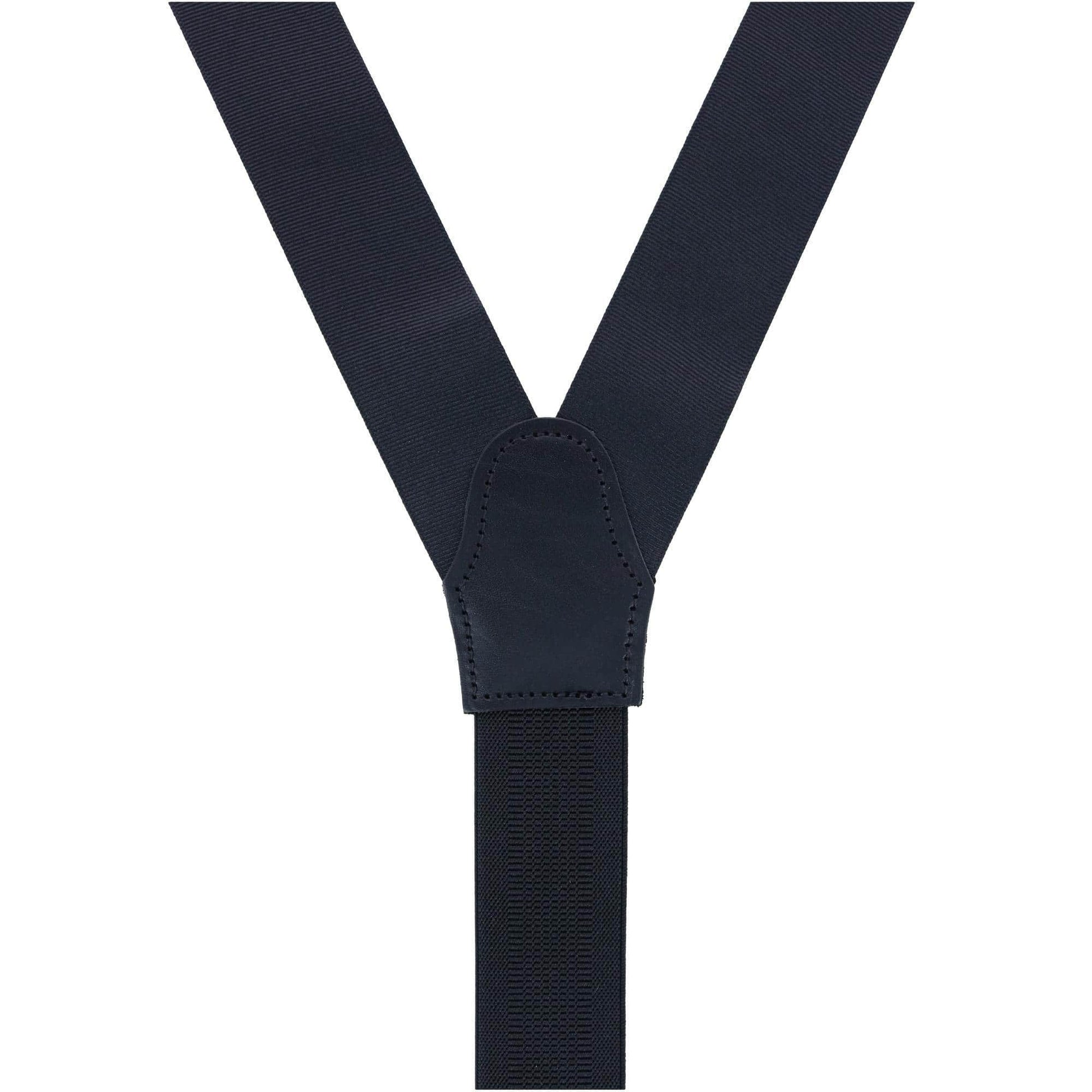 Phoenix 38mm Grosgrain Non Stretch Ribbon Button End Braces - Black