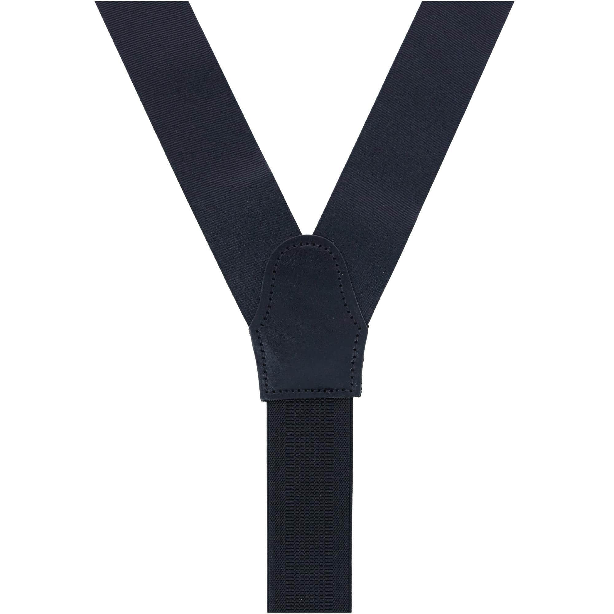 Phoenix 38mm Grosgrain Non Stretch Ribbon Button End Braces - Black