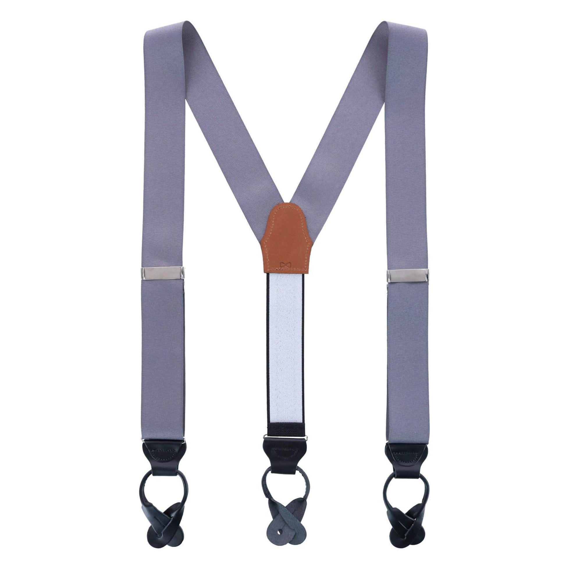 Phoenix 38mm Grosgrain Non Stretch Ribbon Button End Braces - Smokey  Grey