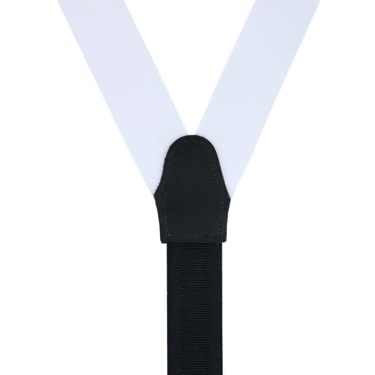 Phoenix 38mm Grosgrain Non Stretch Ribbon Button End Braces - White