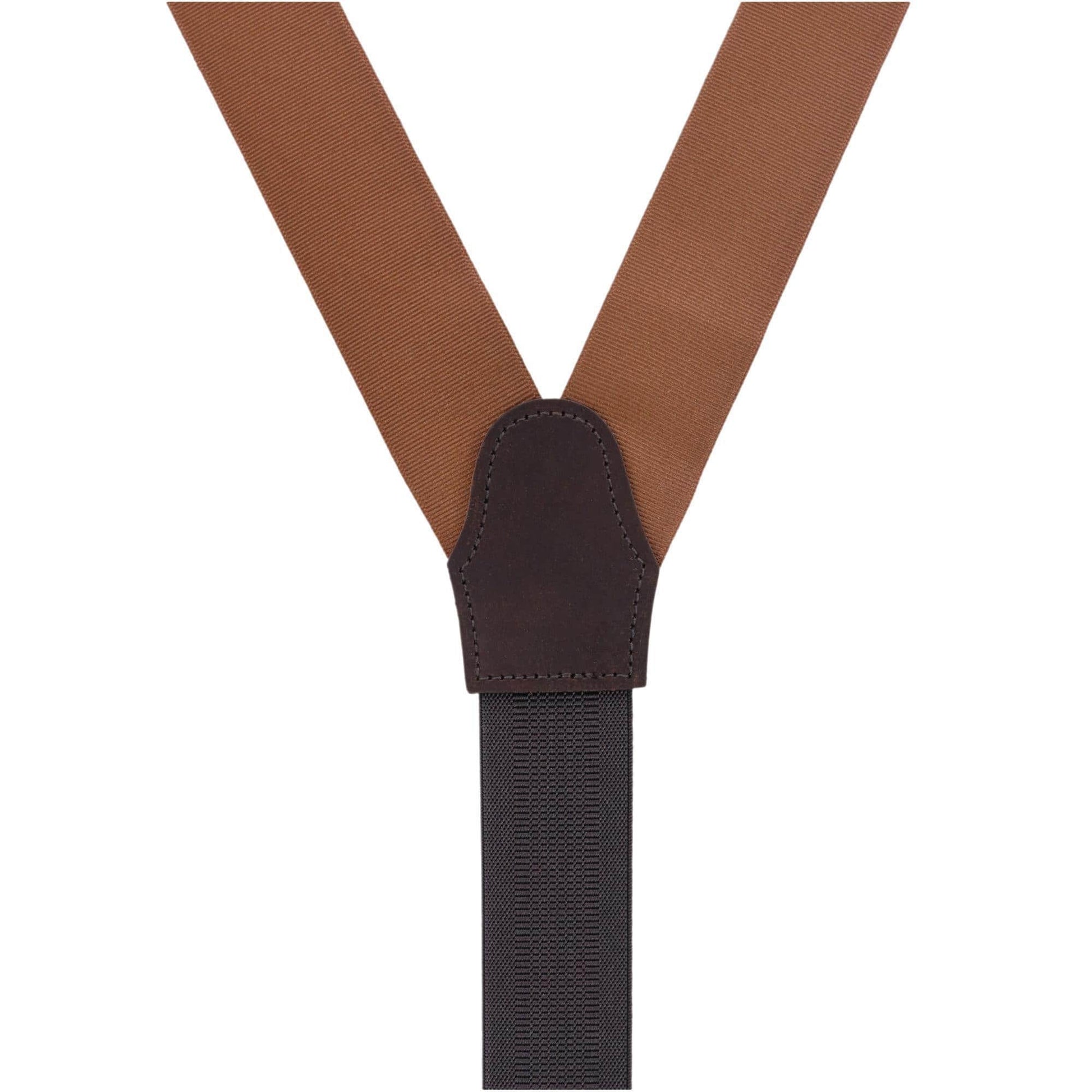 Phoenix 38mm Grosgrain Non Stretch Ribbon Button End Braces - Brown