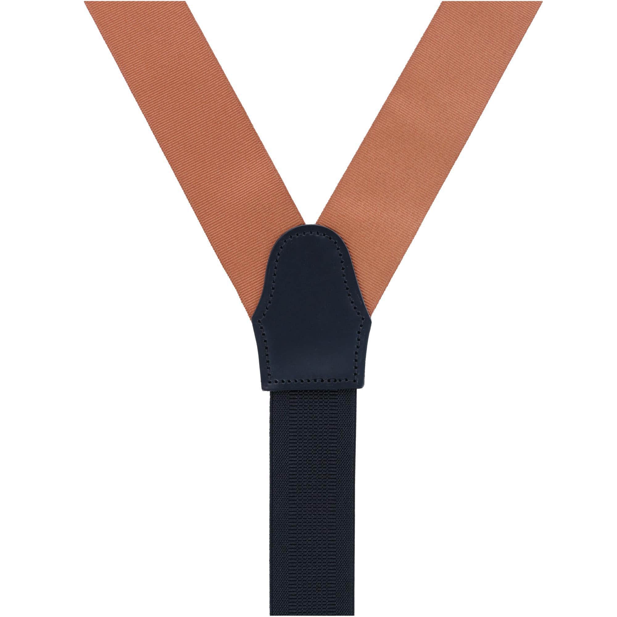 Phoenix 38mm Grosgrain Non Stretch Ribbon Button End Braces - Dark Khaki
