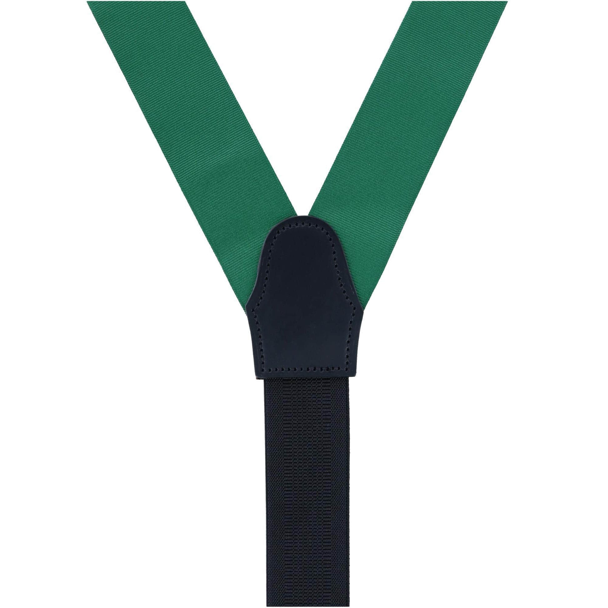 Phoenix 38mm Grosgrain Non Stretch Ribbon Button End Braces - Dark Green
