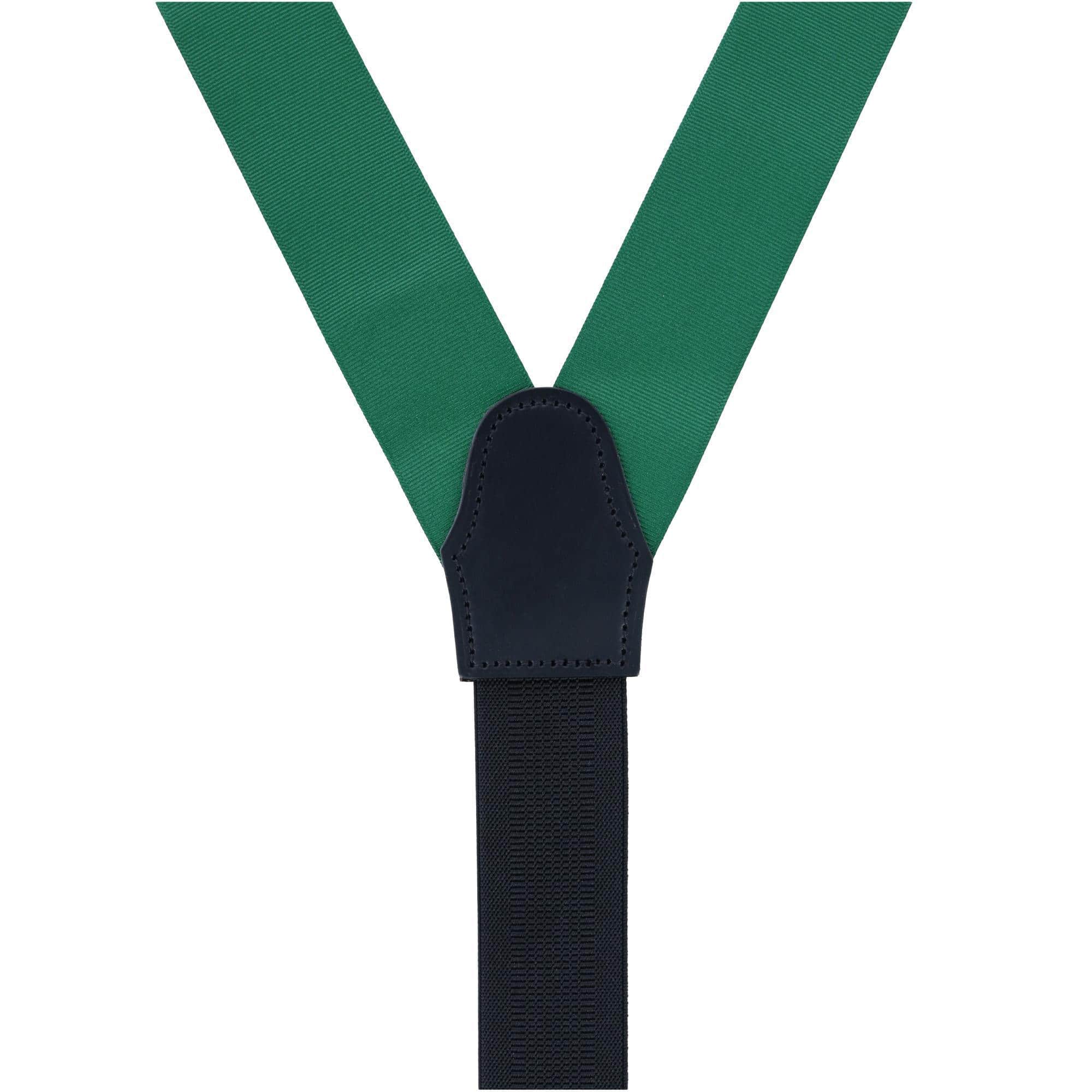Phoenix 38mm Grosgrain Non Stretch Ribbon Button End Braces - Dark Green