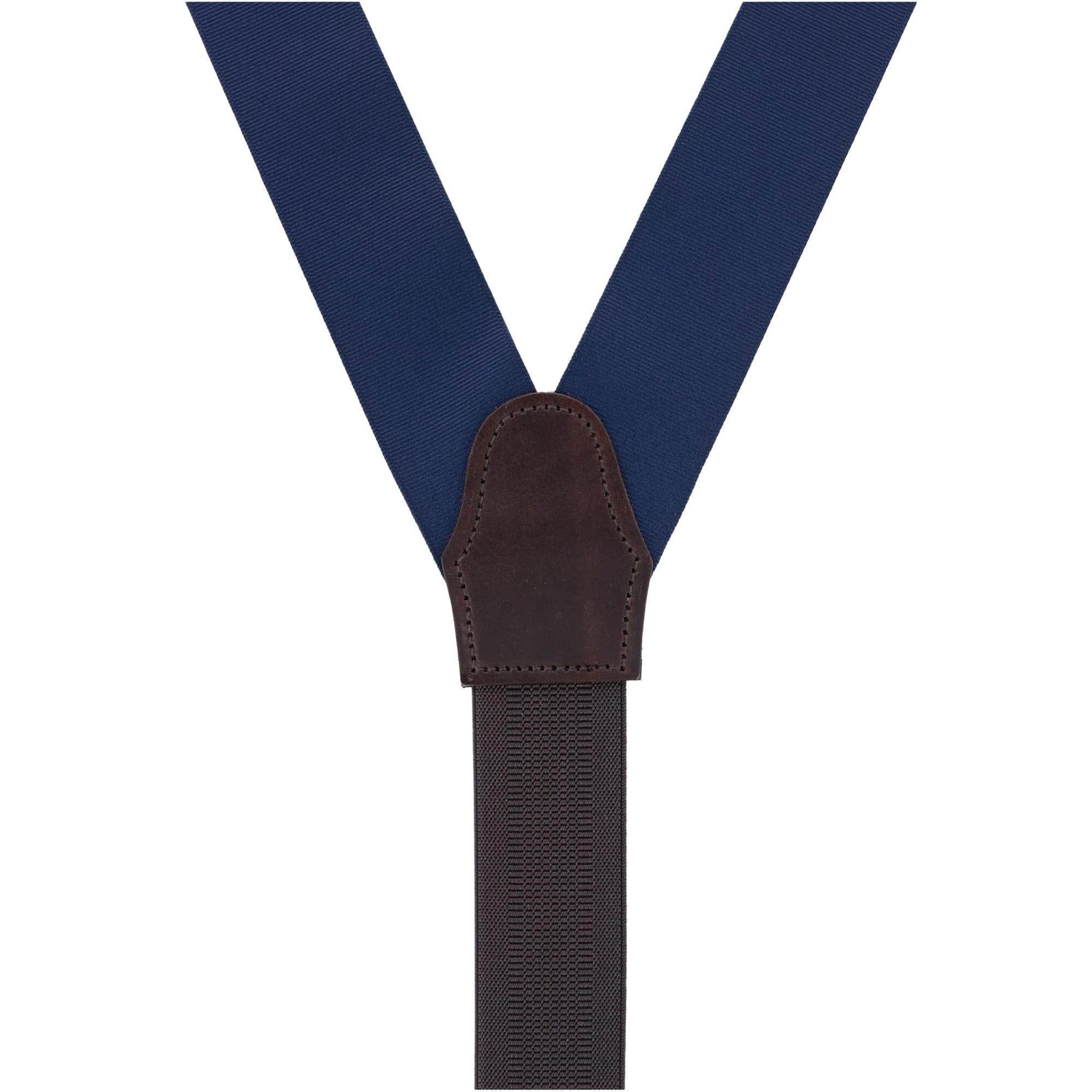 Phoenix 38mm Grosgrain Non Stretch Ribbon Button End Braces - Navy