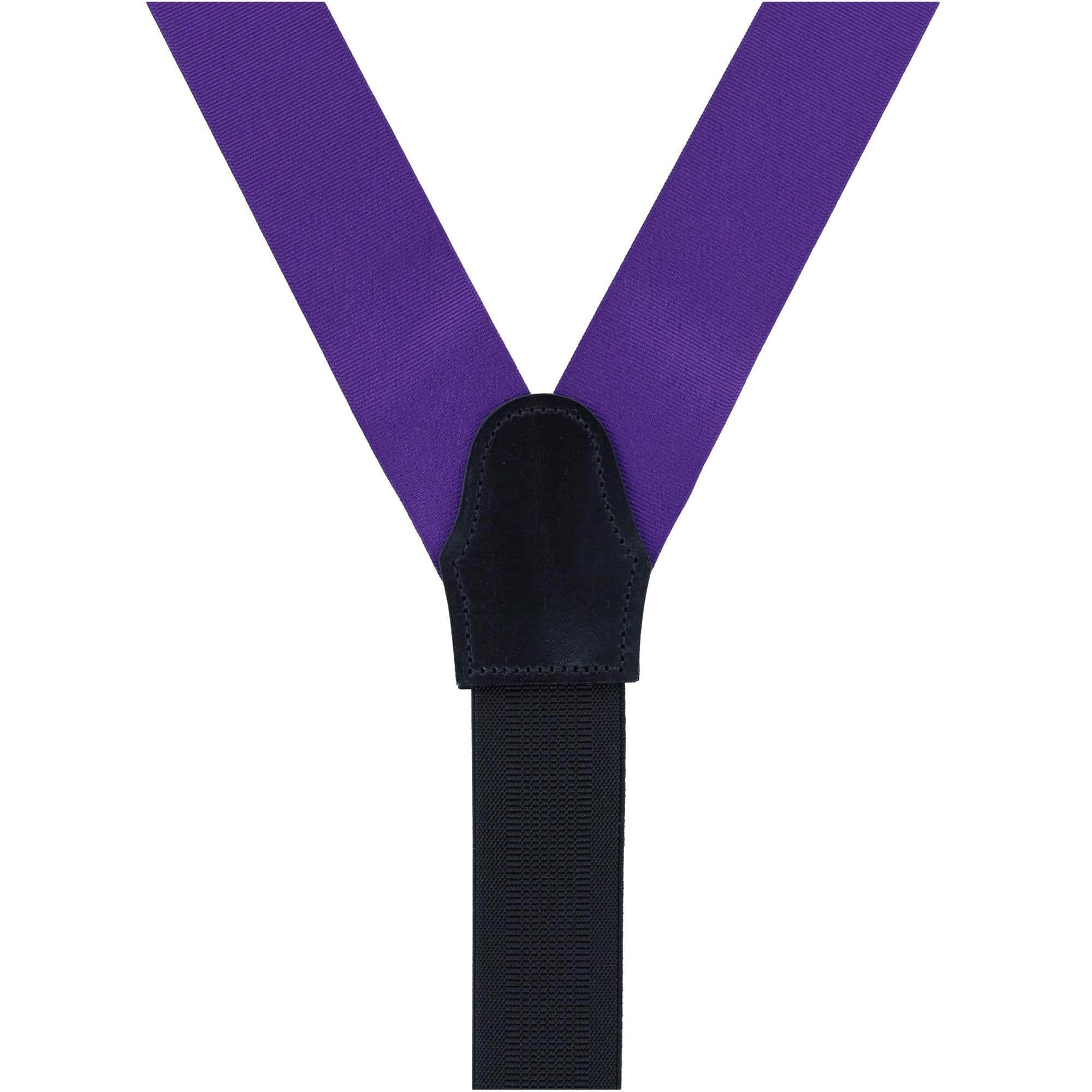 Phoenix 38mm Grosgrain Non Stretch Ribbon Button End Braces - Deep Purple