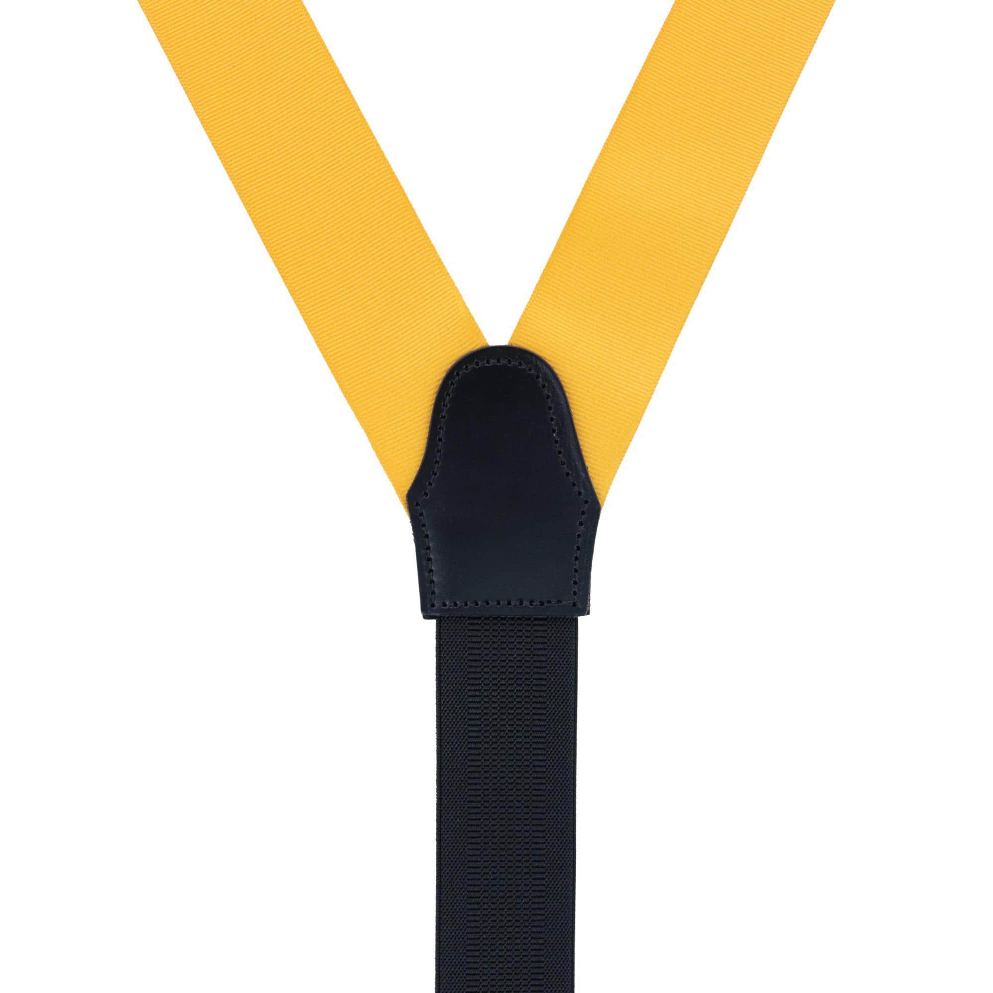 Phoenix 38mm Grosgrain Non Stretch Ribbon Button End Braces - Gold