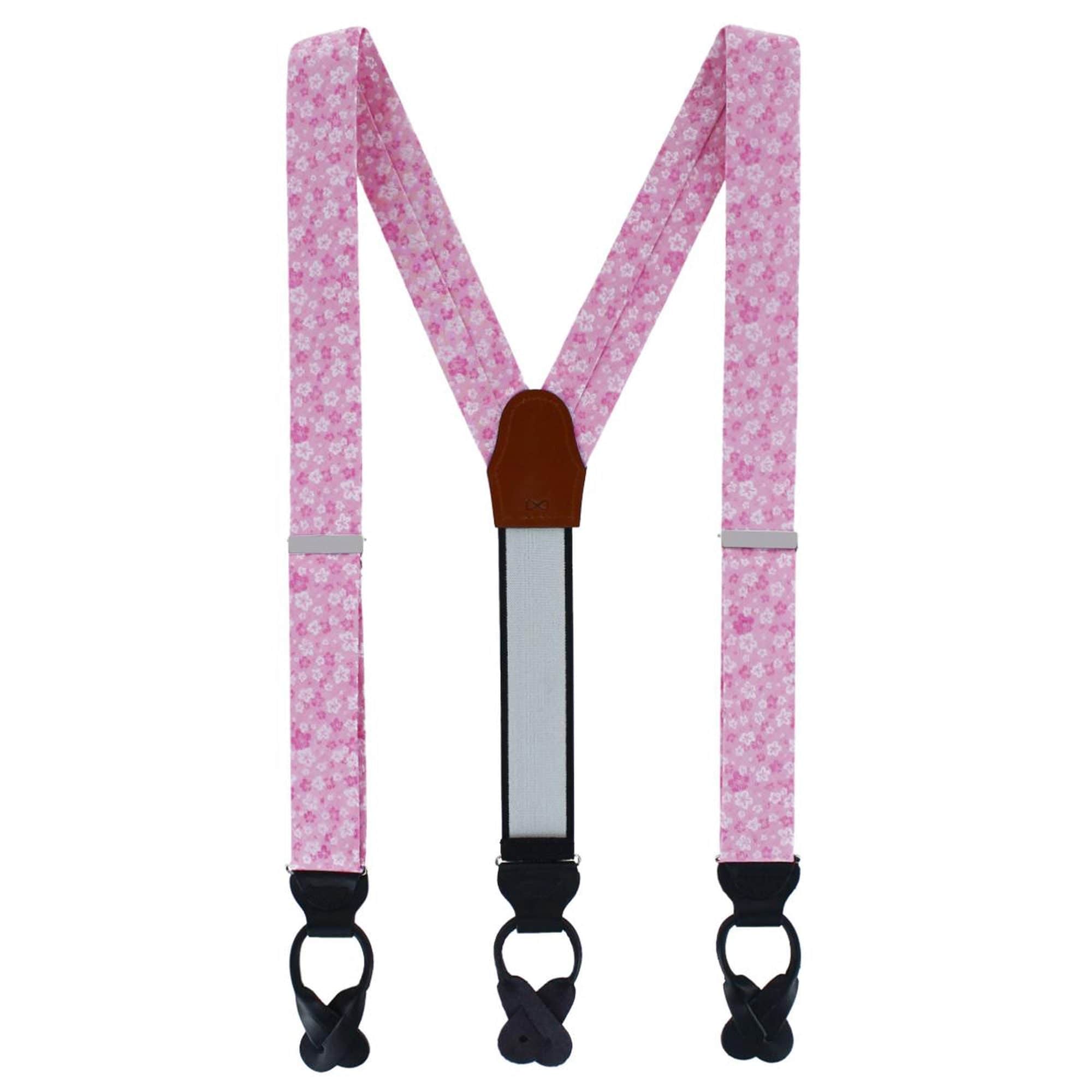Hanami Cherry Blossom Burst Braces and Bowtie Bundle - Pink