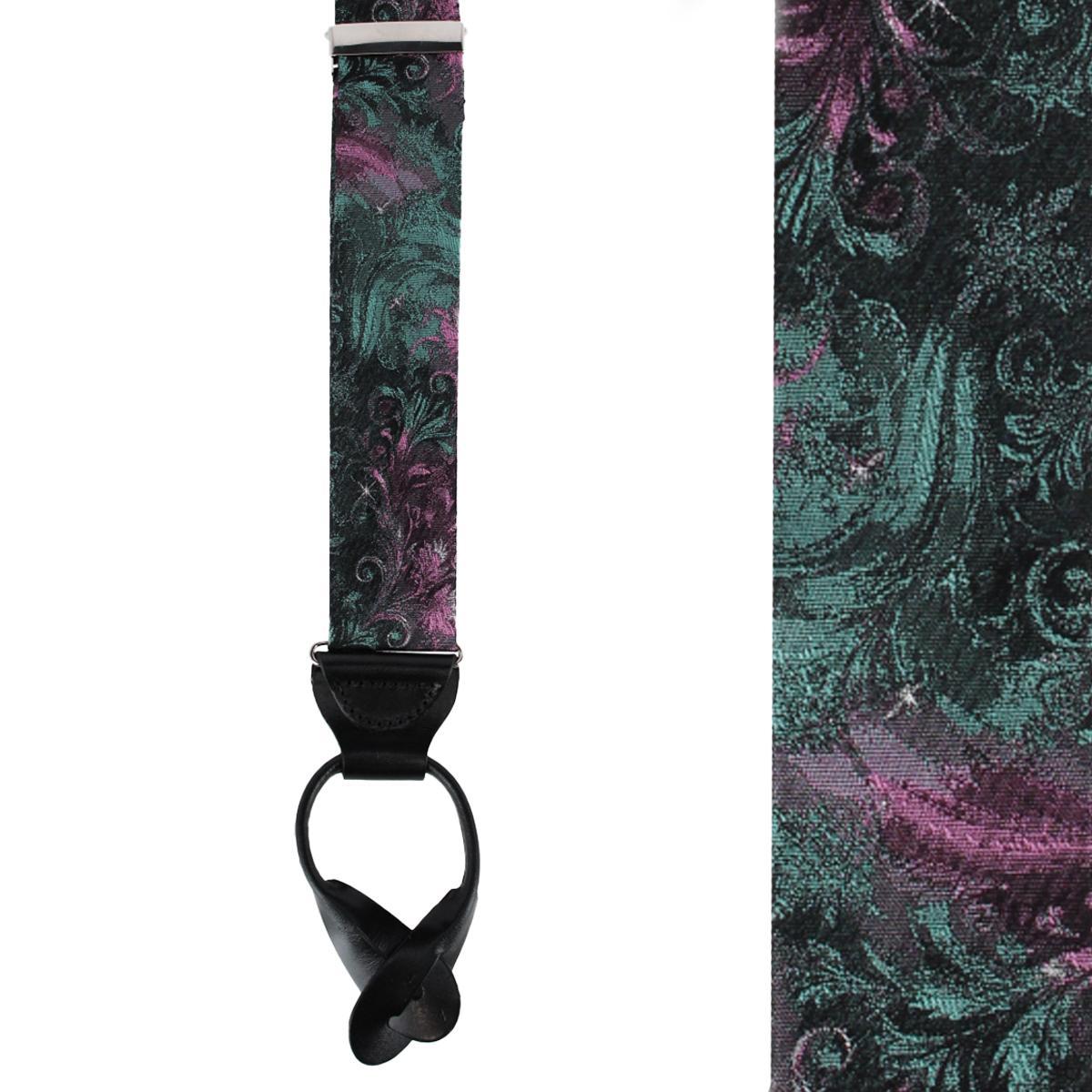 The Arcane Storm Silk Button End Novelty Braces