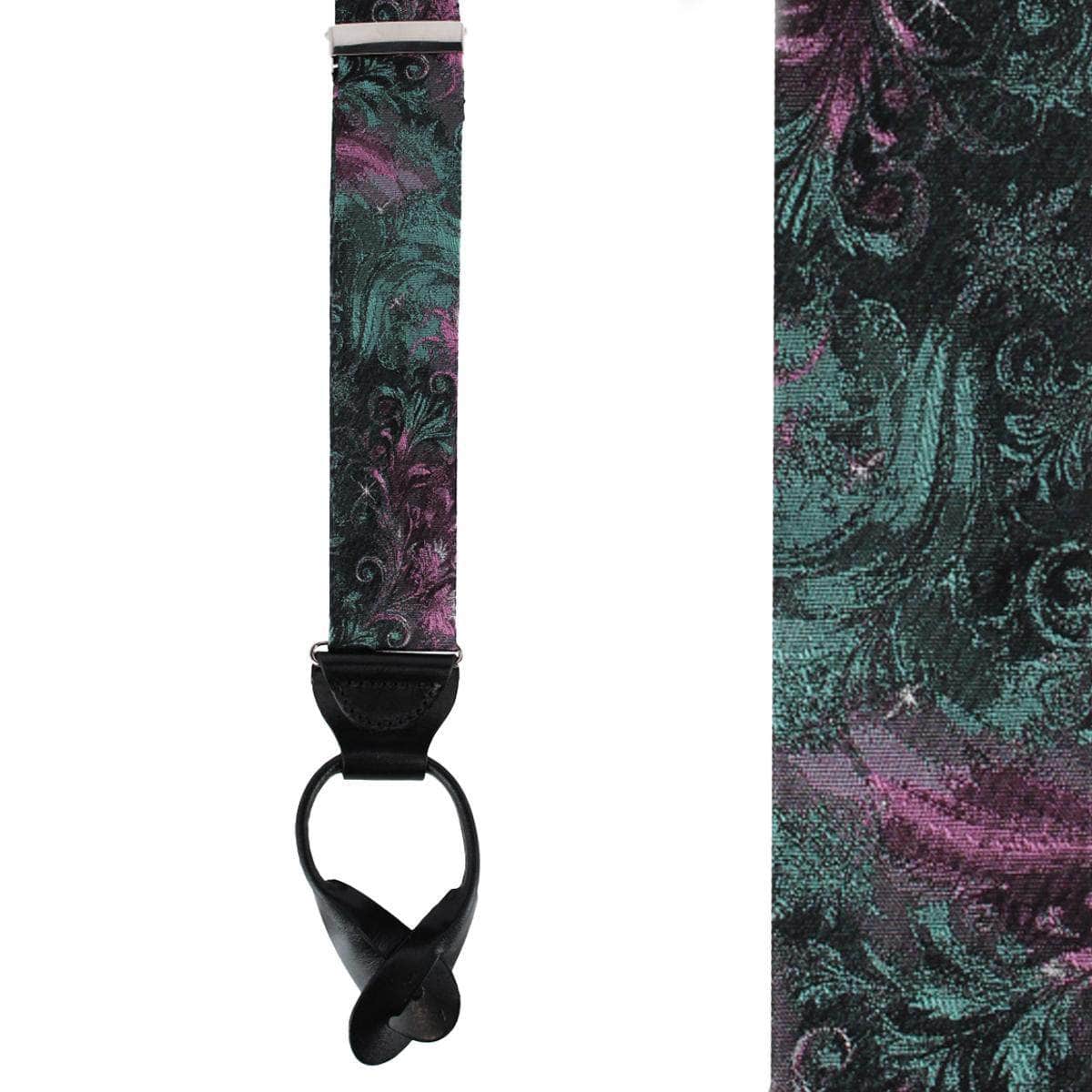 The Arcane Storm Silk Button End Novelty Braces