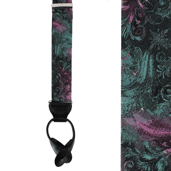 The Arcane Storm Silk Button End Novelty Braces
