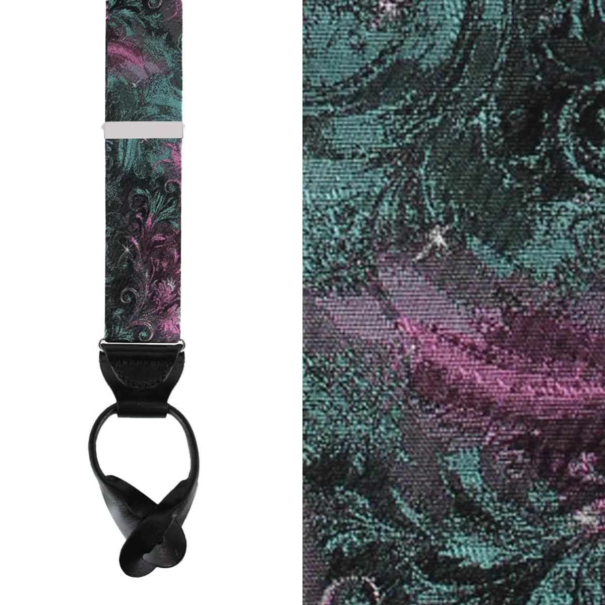 The Arcane Storm Silk Button End Novelty Braces