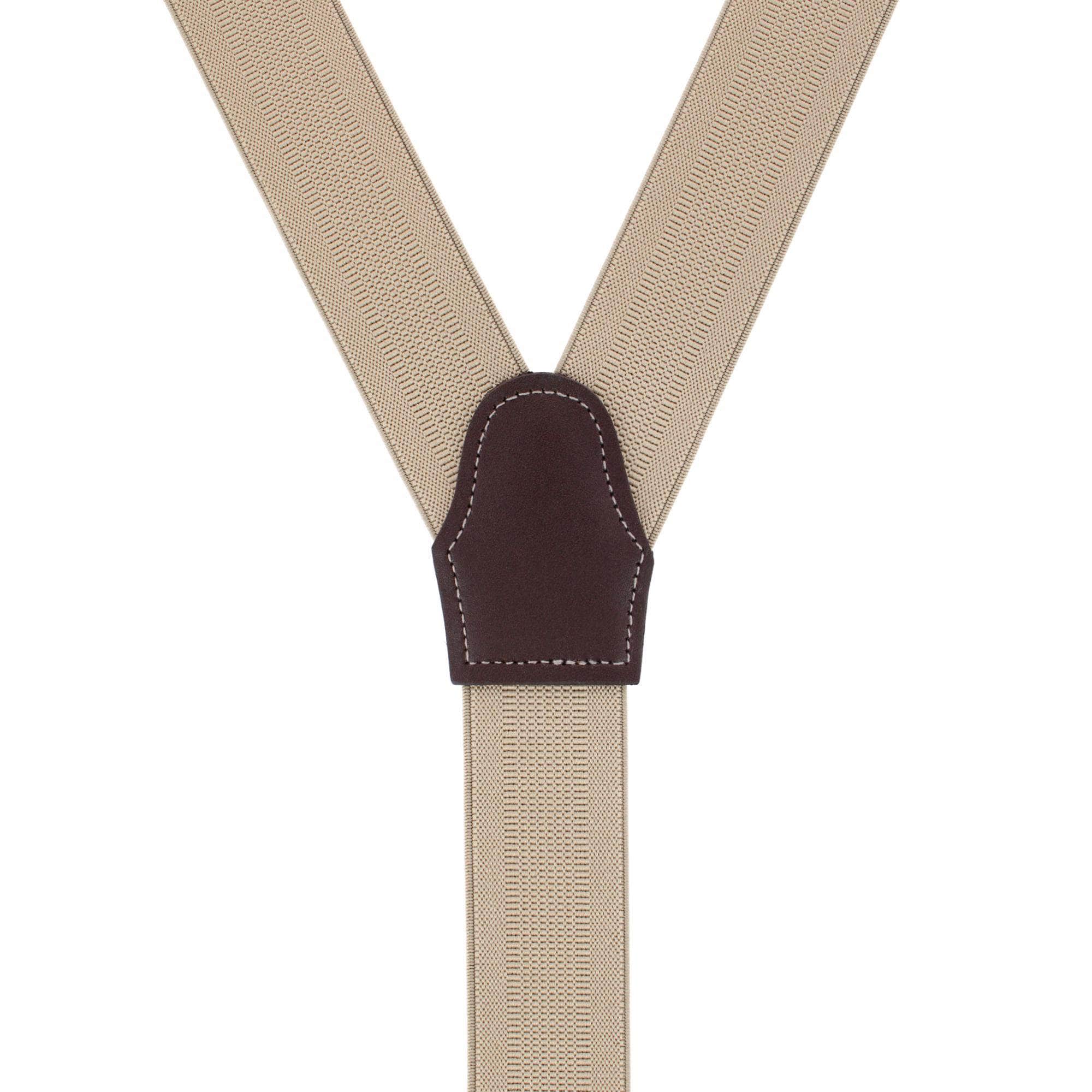 Classic Solid Color Convertible Braces 35mm Elastic - Khaki