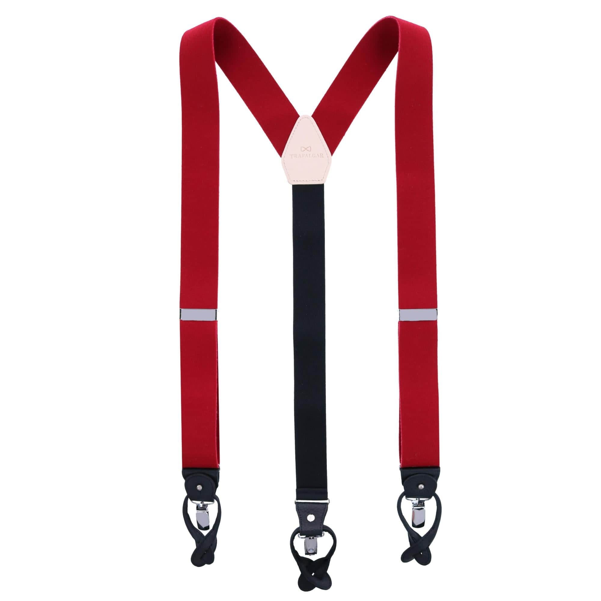 Kenton Felt Wool Convertible Braces - Red