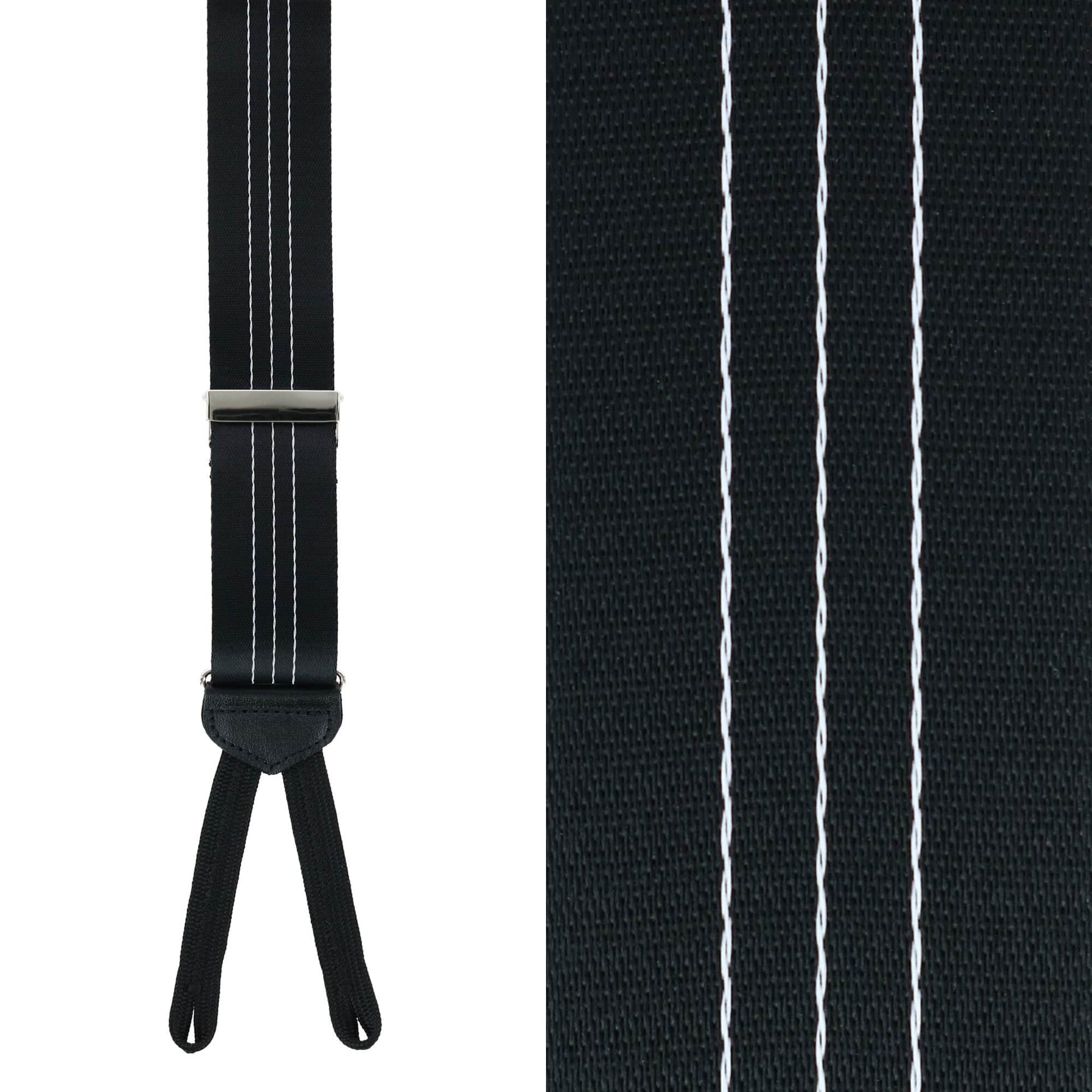 Fredrick 35mm Center Stripe Formal Braces - Black