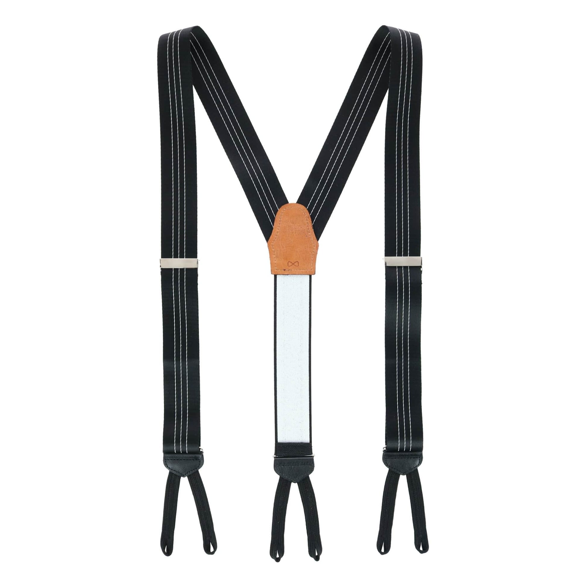 Fredrick 35mm Center Stripe Formal Braces - Black