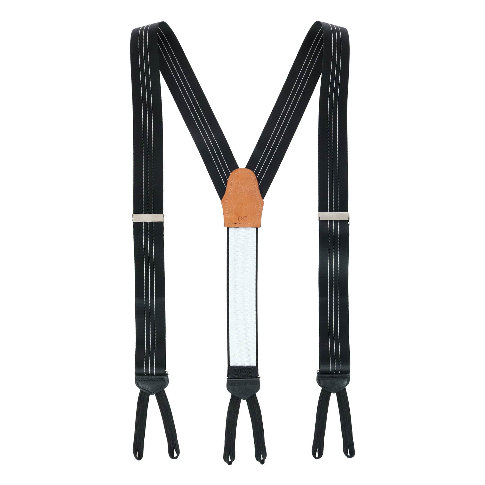 Fredrick 35mm Center Stripe Formal Braces - Black