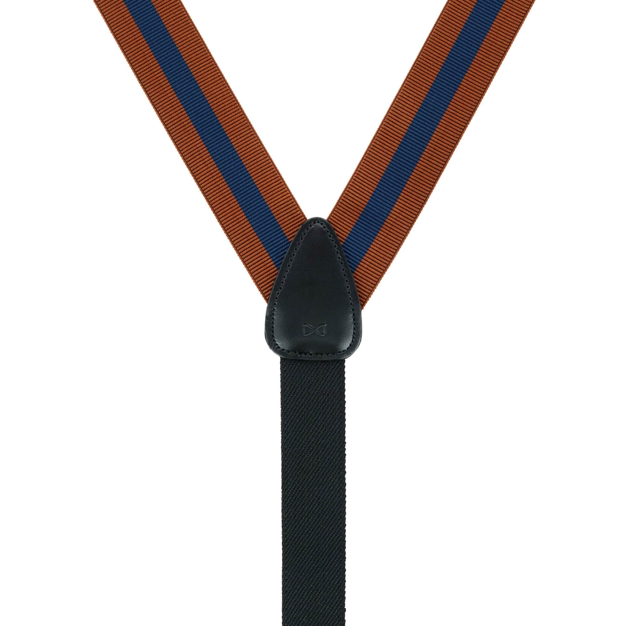 Oliver Stripe 35mm Convertible Braces - Rust