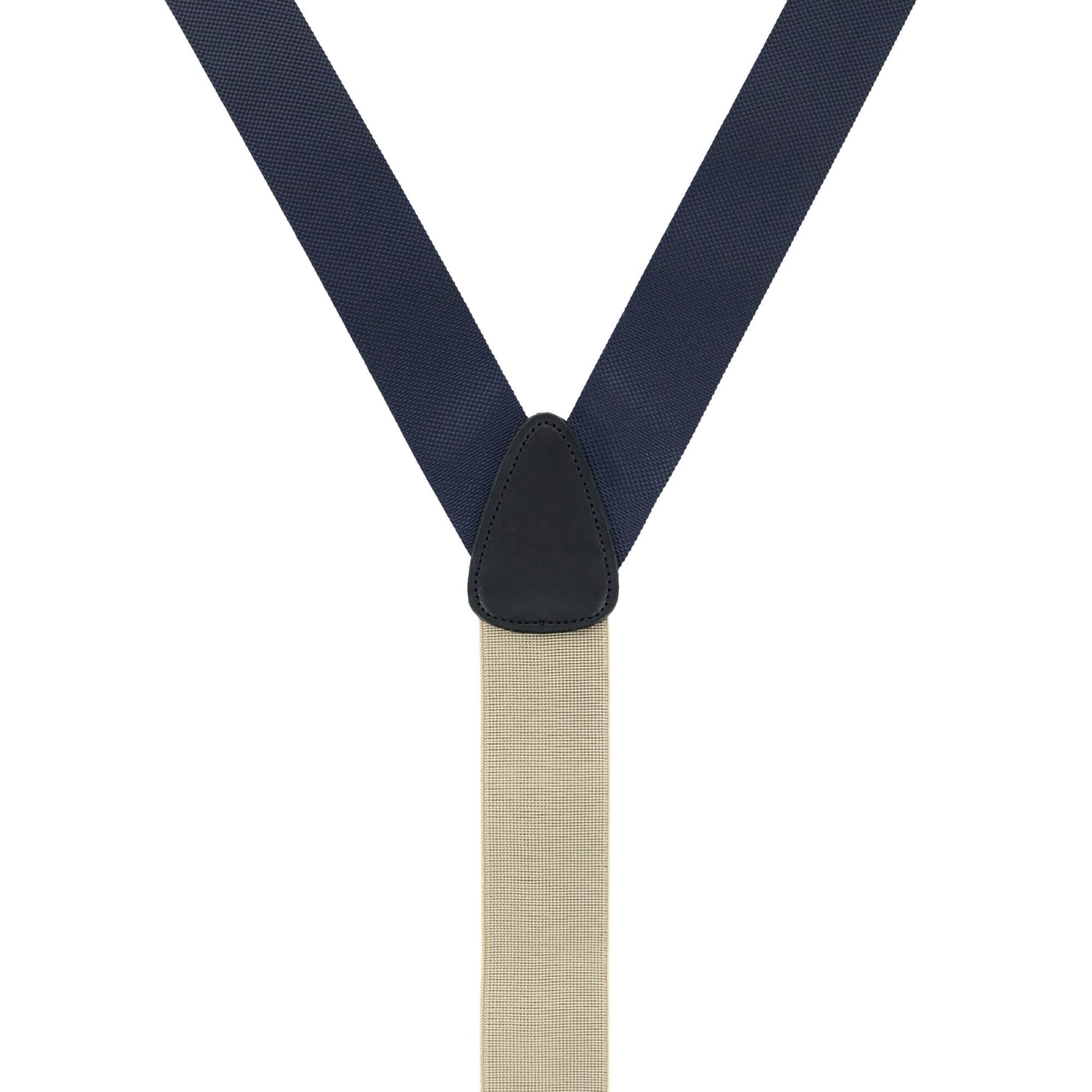 Big & Tall Hudson Solid Button End Braces - Navy