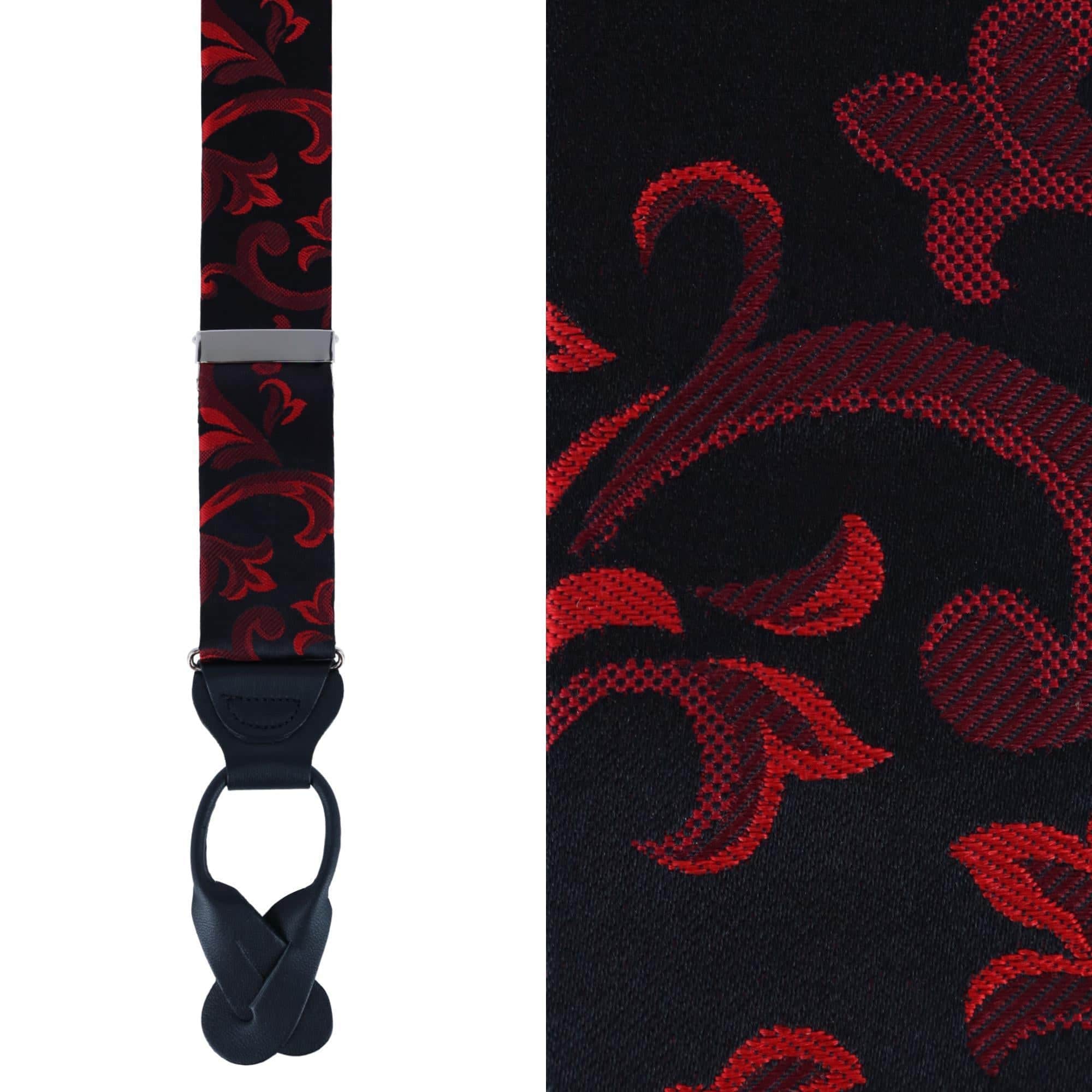 Big & Tall Christian the Romantic Brocade Silk Button End Braces