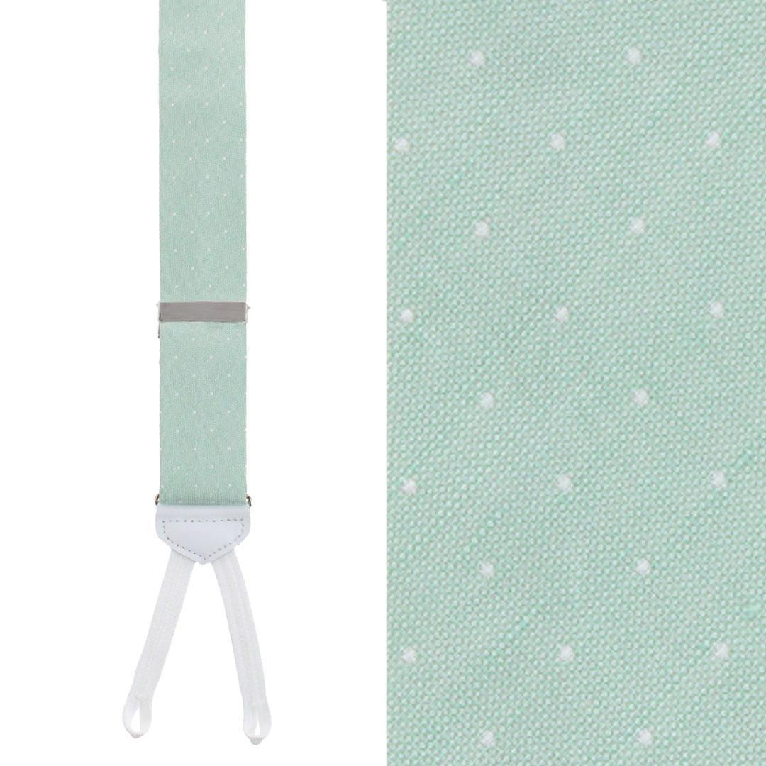 Big and Tall Churchill Chambray Polka Dot Linen Blend Formal End Braces