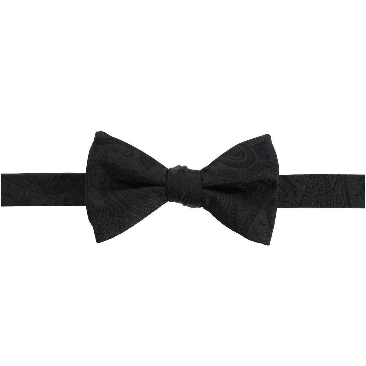 Banbury Tone on Tone Paisley Silk Braces & Bow Tie Bundle - Black