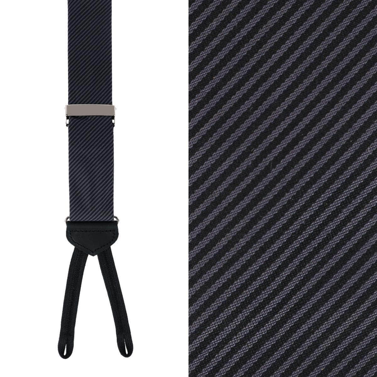 Big & Tall Leyton Diagonal Lined Tone on Tone Silk Formal End Braces