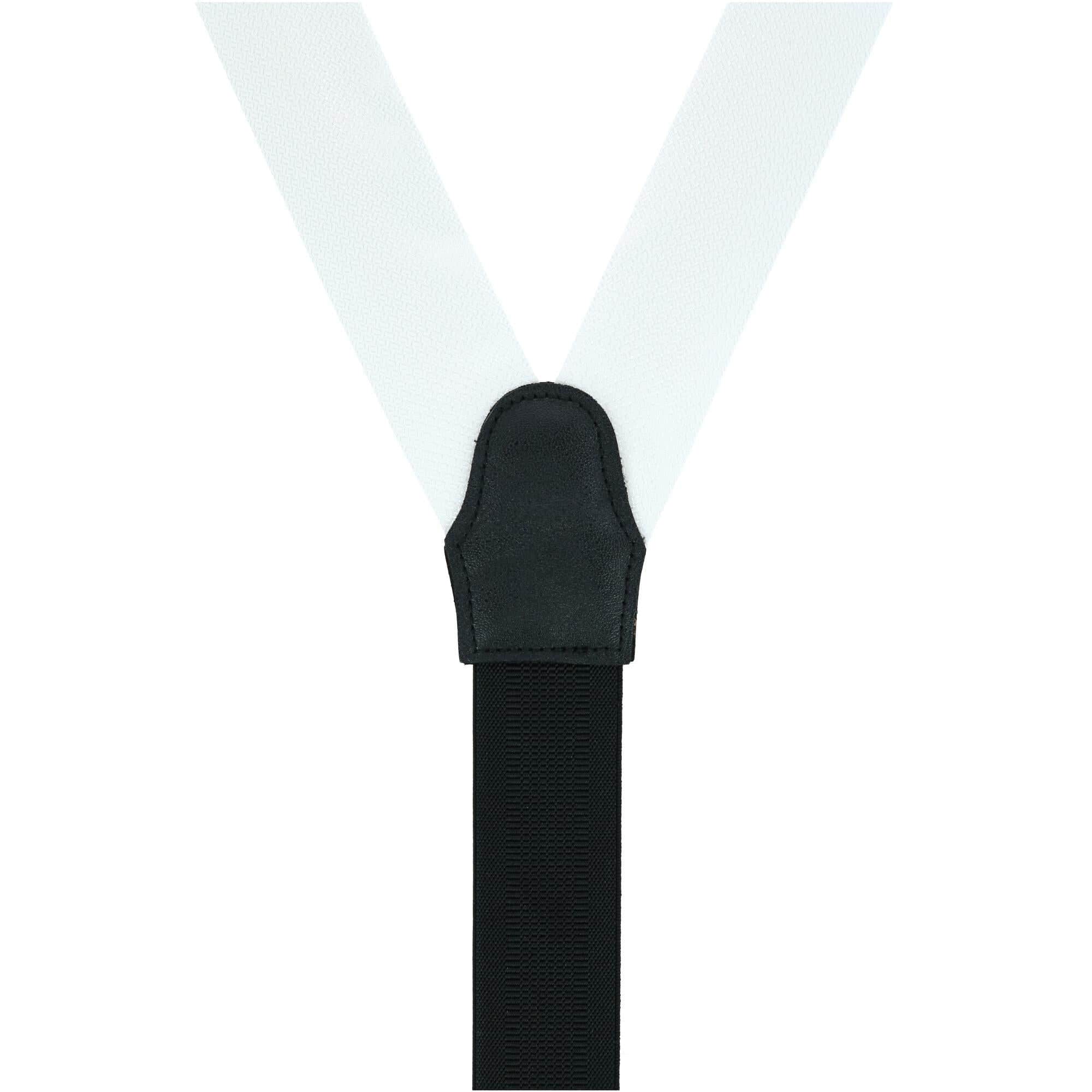 Big & Tall Monte Bello Interlocked Silk Formal Braces - White