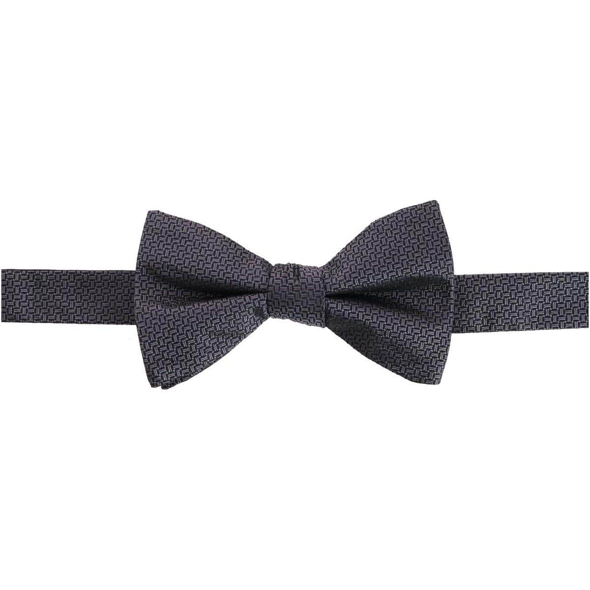 Monte Bello Interlocked Silk Formal Braces & Bow Tie Bundle - Graphite