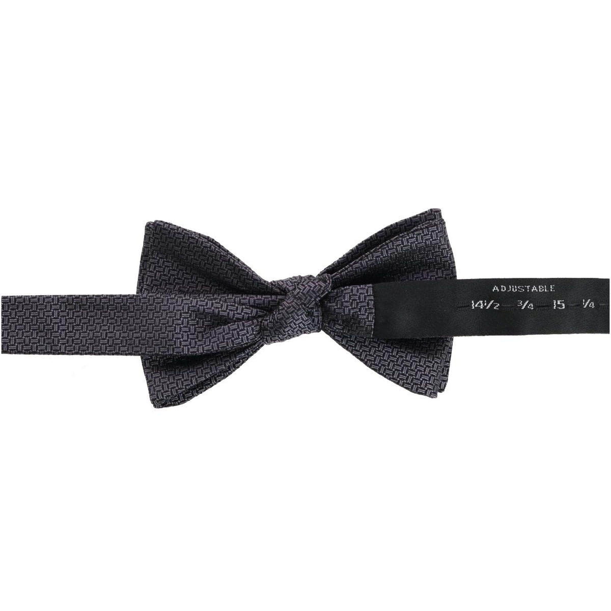 Monte Bello Interlocked Silk Formal Braces & Bow Tie Bundle - Graphite
