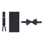 Monte Bello Interlocked Silk Formal Braces & Bow Tie Bundle