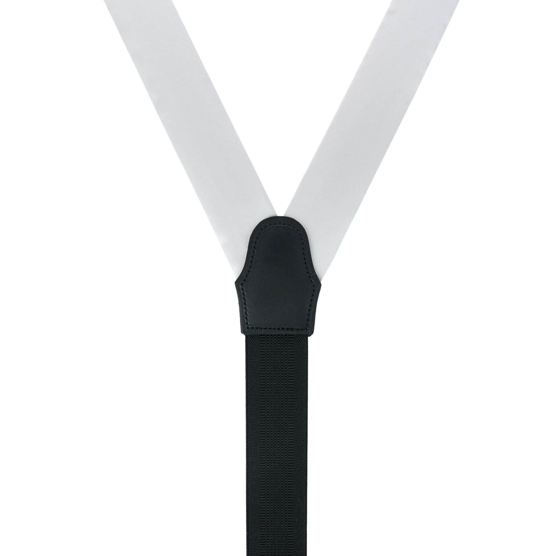Big & Tall Sutton Solid Silk Formal End Braces - Silver