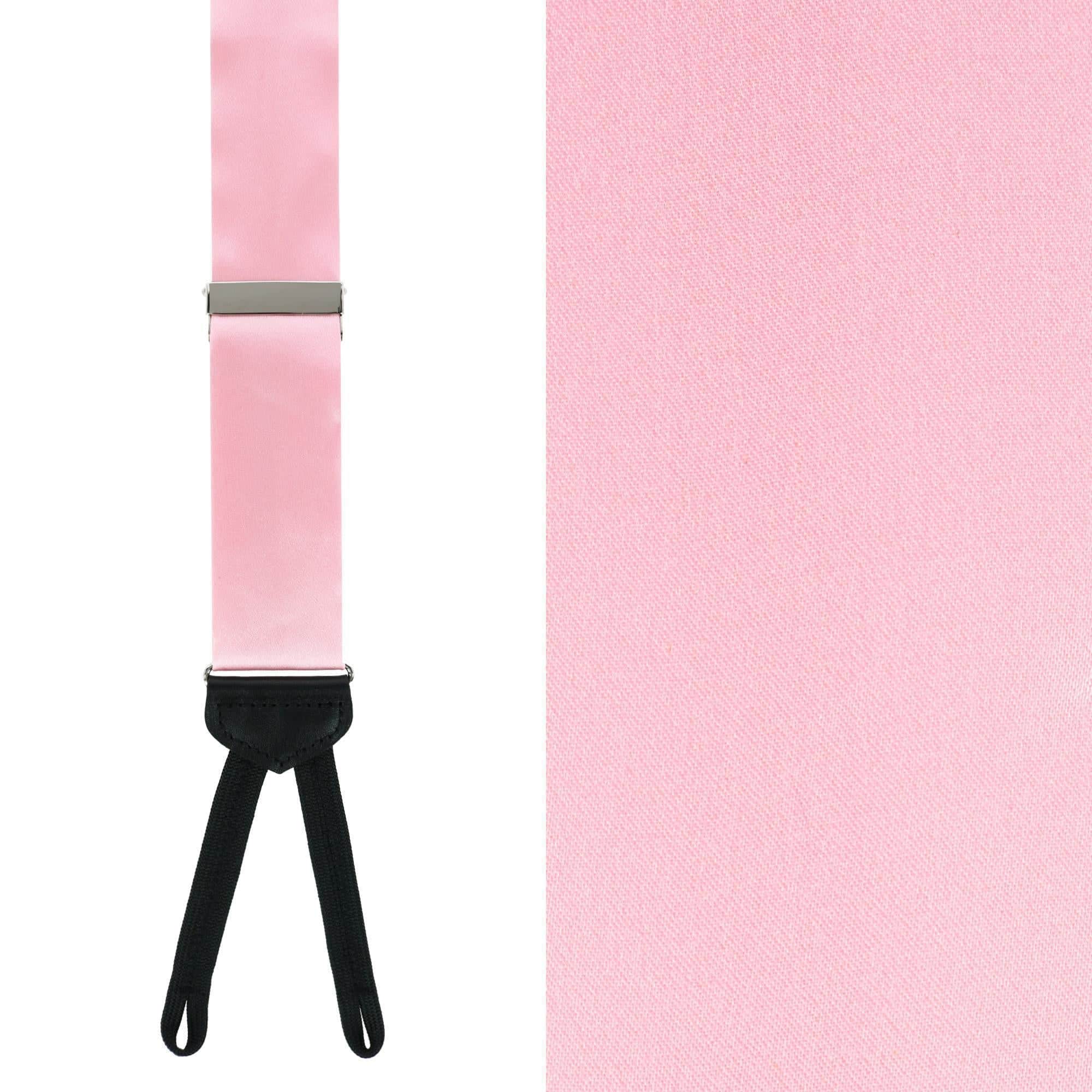 Big & Tall Sutton Solid Silk Formal End Braces - Pink