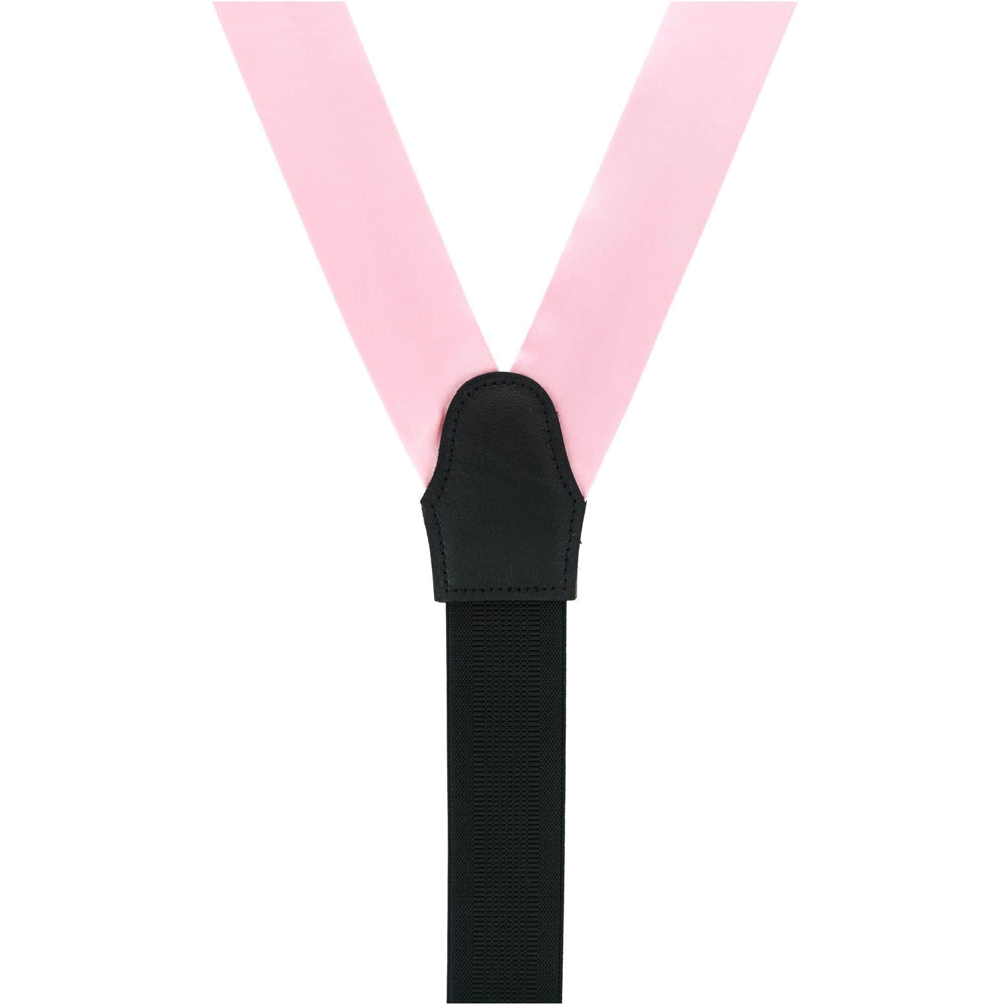 Big & Tall Sutton Solid Silk Formal End Braces - Pink