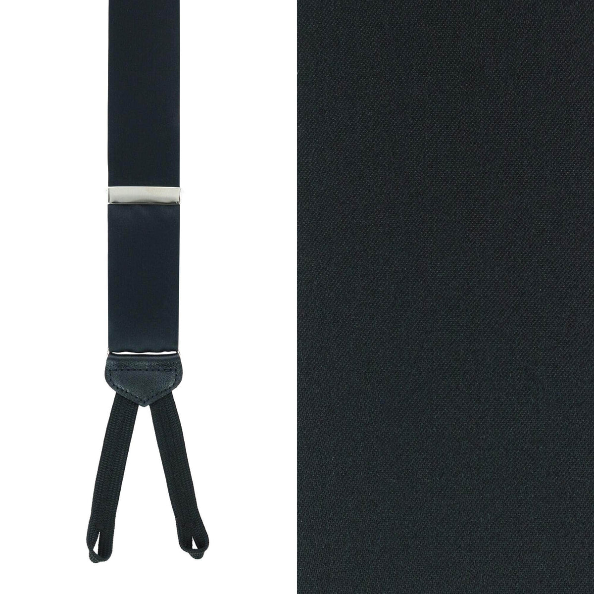 Big & Tall Sutton Silk Braces & Bow Tie Bundle - Black